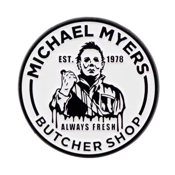 Jewelry - Michael Myers Butcher Shop Scary Movie Enamel Pin